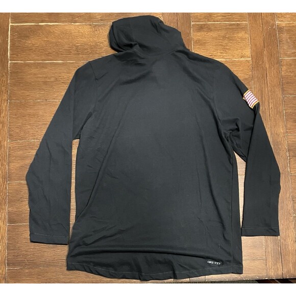 Kansas State Nike Men’s Sz L 2025 Military Dri FIT Black Long Sleeve Hoodie NWT - Picture 5 of 5